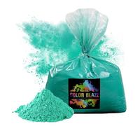 Color Blaze Holi Colored Powder - 5 lbs of Teal Powdered Color - For Fun Runs, Color Toss, Rangoli, Powder War, Backyard Party & Festivals - Pack of 1 Colorful Bag - 5 Pounds in Bulk - Teal
