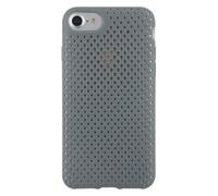 Color Block Case for iPhone SE/8/7/6S/6 Semi-rigid Micro-perforated, Grey