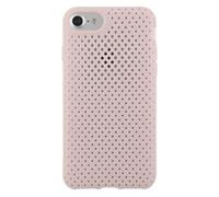 Color Block Case for iPhone SE/8/7/6S/6 Semi-rigid Micro-perforated, Pink