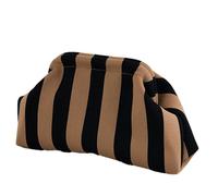 Color Block Clutch Purses For Women - Colorblock Handbags Dumpling Clutch - Woven Crochet Casual Kiss Lock Closure Dumpling Knitted Clutch For Beach Elegance Dinner Suitable For Weddings, black gold