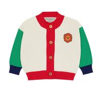 Color Block Lion organic cotton cardigan Ecru 12/18 months