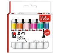 Color Blocking Acrylic Paints 12 Ml 6 Colours Top Quality