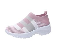 Color Breathable Mesh Sports Women Outdoor Shoes Shoes Mixed Runing Women's Womens Black Work Shoes Driving Shoes School (Pink, 6.5)