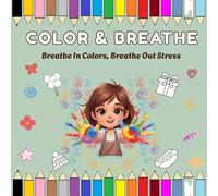 Color & Breathe: Cute & Easy Coloring Book for Adults & Kids, Bold and Simple designs for relaxation