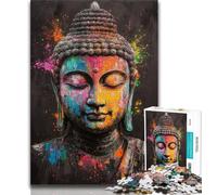 Color Buddha Oil Painting 1000 Piece Jigsaw Puzzles for Adults,Help The Brain Exercise Addictive Toys to Cultivate Patience A Work of Art (75x50cm)
