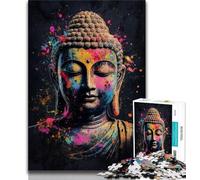 Color Buddha Oil Painting 1000 Piece Jigsaw Puzzles for Teenagers Gifts,family Fun Games Is Ideal As A Gift for The Whole Family 38x26cm
