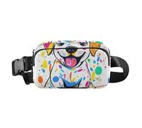Color Burst Avian Fashionable Waist Pack Crossbody Bag for Women Men Teens Multipurpose Zipper Fanny Pack Sling for Work, Sweet Labrador Retriever, One Size