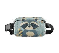 Color Burst Avian Fashionable Waist Pack Crossbody Bag for Women Men Teens Multipurpose Zipper Fanny Pack Sling for Work, Robust Raccoon A River, One Size
