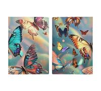 Color Butterfly Background Passport Holder Passport Wallet PU Leather Passports Protective Cover Slim Travel Accessories
