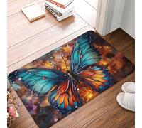 Color butterfly background Printed Doormat Non-Slip Welcome Mats Durable Floor Mats Outdoor Entryway Door Mat Rug for Indoor Outdoor Entrances 24x16 In