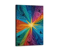 Color & Butterfly Canvas Wall Art 40x60cm Home Wall Decor (Framed) 1F#1107