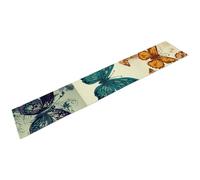 Color Butterfly Pattern Table Runner Cotton Linen Table Runners 72 Inches Long Farmhouse Table Runner Modern Kitchen Dining Table Decoration for Home Party Decor 13x72 Inch