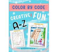 Color by Code Letter A-Z capital and small letters creative and fun cute animal theme: Including coloring page , perfect for kindergarten
