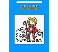 Color by Number Bible Stories for Kids: 30 Easy Christian Activity Pages with Colorable Scripture Verses for Ages 4-8