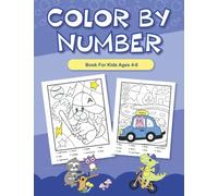 Color by Number Book for Kids Ages 4-8: Animal Color by Number for Kids, 50 Design Coloring Pages Including Dinosaur, Dog, Elephant, Kangaroo, Tree House and more