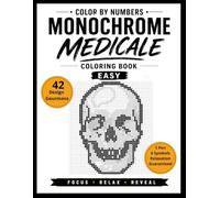 Color by numbers monochrome coloring book & medical coloring book easy