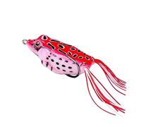 (Color C)5cm/1 Pcs Topwater Jump Frog Lures Soft Lures, Fishing Tackle Accessories with Double Sharp Hooks for Bass Pike Salmon Crappie Freshwater Saltwater