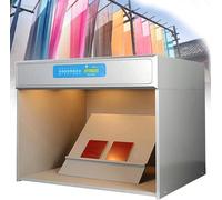 Color Calibration Tool for Textile Color Matching, LED Light Box with 6 Light Sources, 45° Design for Fabric Assessment and Dyeing Materials