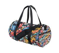 Color Cartoon Cute Racing Car Multifunctional Large Travel Duffel Luggage Gym Workout Bag