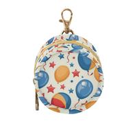 Color Cartoon Hot Air Balloon Baby Pacifier Case Holder with Zipper and Clip Wristlet Wallet Key Holder, Neutral Baby Items Tapas para chupones de
