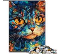 Color Cat Adult Jigsaws 1000 Pieces Difficult, Challenging Game And Family Play Parent-child Interaction (50x75cm)