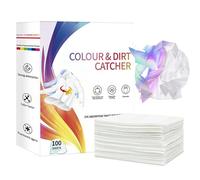 Color Catcher Sheets, Laundry Dye Guard Sheets, 100 Count Washing Machine Colors Protection Sheet, Color Run Remover for Clothes Fabric Laundry Care, Household Travel Commercial Use