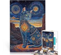 Color catJigsaw Puzzles for teenagers 1000 Pieces Stress Reliever Staycation Kill time Artists Collection, Fine Art 38x26cm