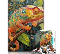 Color Chameleon 1000 Piece Jigsaw Puzzle for Adults And Teenagers,Staycation Kill Time with Fully Interlocking Randomly Shaped Pieces (75x50cm)