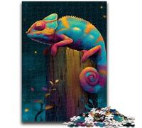 Color Chameleon Puzzles for Adults Teens 1000 Pieces,Help The Brain Exercise Addictive Toys to Cultivate Patience A Work of Art (38x26cm)