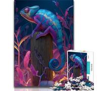 Color Chameleon Puzzles for Adults Teens 1000pc Puzzle,Challenging Game Toys Every Piece Is Unique - Challenging Family Fun Game 50x75cm