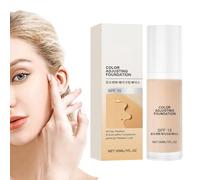 Color Change Foundation - Long Wear Makeup Color Adjusting | Liquid Foundation Lightweight Buildable Coverage for Women, Wedding Party, Date, Gathering or Outdoor Travel