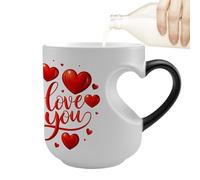 Color Change Mug - Funny Ceramic Aesthetic, Heat Activated Pigment with Instant Transformation, Novelty Coffee Cup, Drinkware, Creative Gift for Holiday Parties and Office Tea Breaks