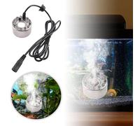 Color Change Spray LED Atomizer Suitable for Pool Fish Three Gradual Head Hose Pot (Silver, 4.6cm)