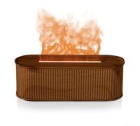 Color Changing Aromatherapy Diffuser with Safety Shut Off and Customizable Timing for Tranquil Spaces at Home or Work (Deep wood grain)