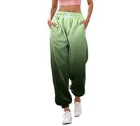Color Changing Baggy Cinch Bottom Sweatpants Womens Joggers Sweatpants with Pockets Sport Cozy High Waisted Lounge Pants Relaxed Fit Casual Active Drawstring Workout Trousers 2025 Green