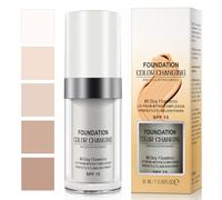 Color Changing Foundation 30ML, Flawless Color Changing Foundation for Aging Skin, Liquid Colour Changing Mature Skin Foundation for All Skin Types, Long Lasting Waterproof Moisturise