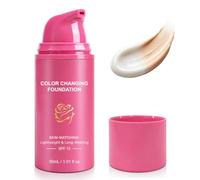 Color Changing Foundation 30ml - Lightweight 16H Long Lasting Coverage, Natural Second Skin Make Up, Smooth Finish for Fair to Medium Skin Tones, Moisturising Formula (30 ml (Pack of 1))