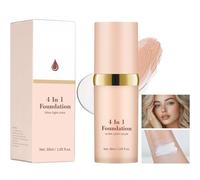 Color Changing Foundation 4 In 1,Medium Spectrum With Spf30+, Hydrating Full Coverage Concealer,Long Wear&Waterproof Anti-aging Foundation for Women,UVA/UVB Protection, Stay Up to 24H, 30ml
