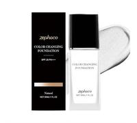 Color-Changing Foundation, 6ml Intelligent Color-Changing Foundation for Mature Skin, Creates a and Delicate Finish, Hydrating Natural Coverage for Light to Medium Skin (Natural)