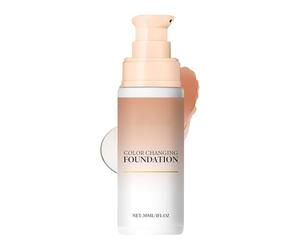 Color Changing Foundation | Color Matching Foundation | 30ml Primer | Colour Match Liquid Base for Adults Girl Wedding Photography Stage Festival Travel Nightstands Backyard Garden Restaurant