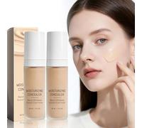 Color Changing Foundation For Women, Concealer Foundation Medium Coverage Liquid Makeup 12-Hour Wear Natural Dewy 30ml 3.2x12.4 cm (2PCS)