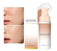 Color Changing Foundation - Full Coverage Face Concealer Foundation - 30ml Brightening Nourishing Cream Hydrating Concealer for Festival Photography Everyday Stage Girl Wedding Sensitive Skin Adults