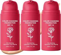 Color Changing Foundation Korean, Colour Changing Foundation, Korean Foundation for Mature Skin, Korean Makeup Full Coverage, Moisturizing Skin, 12+ Hours Natural Hold for All Skin Types