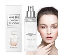 Color Changing Foundation - Magic Skin Changing Foundation | Waterproof Warm Complexion Face Foundation | Long-lasting Skin Liquid Foundation | Full Coverage Concealer Foundation For Wife, Old Woman
