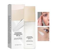 Color Changing Foundation, Skin Tone Match, 30ml Makeup Base with Adaptive Pigments, Face Primer with Long Lasting Wear, Beauty Complexion Enhancer, for Women Face Tone Correcting Daily Makeup