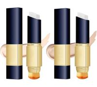 Color Changing Foundation Stick, 2-in-1 Cover White Concealer with Detachable Brush, Long-Lasting Korean Foundation Stick, Full To Medium Coverage Base Makeup, Suitable for All Skin Types (2PCS)
