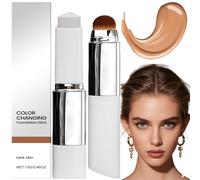 Color Changing Foundation Stick,2-in-1 Dual Ended Concealer Stick & Balm Foundation,Dual-Ended Fo-undation Full Coverage,Cover Cream Stic/k Found-ation Sti/ck,Full Coverage Fou-ndation(Dark Skin Tone)