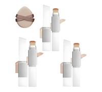 Color-Changing Foundation Stick,2 In 1 Dual-Ended Foundation Stick with Brush,Cover Cream Stick V White Foundation Stick,Easy Blend Medium To Full Coverage, for Natural Everyday Look (Mixed)