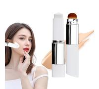 Color Changing Foundation Stick, 2-in-1 Dual Head Cover Cream with Brush, Medium to Full Coverage Dewy Finish, Hydrating Lightweight, Blur Pores Even Skin Tone (White-dark skin tone)