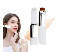 Color Changing Foundation Stick, 2-in-1 Dual Head Cover Cream with Brush, Medium to Full Coverage Dewy Finish, Hydrating Lightweight, Blur Pores Even Skin Tone (White - Natural)